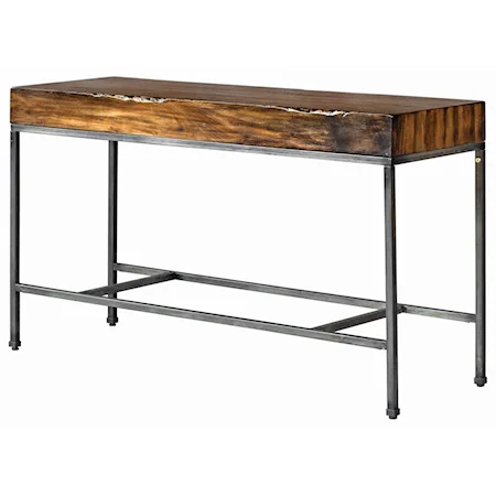 Delsin Wood Slab Console Table